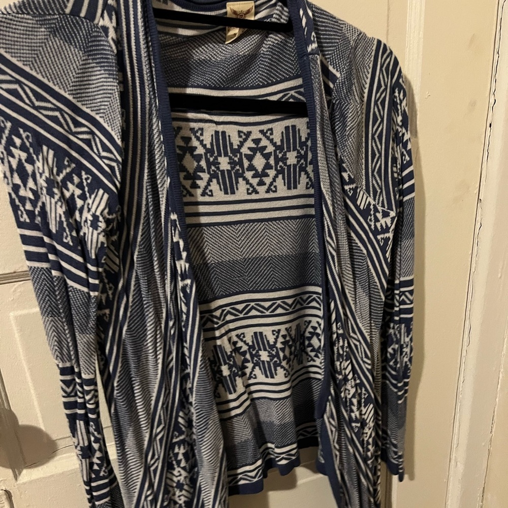 Blue cardigan, size small